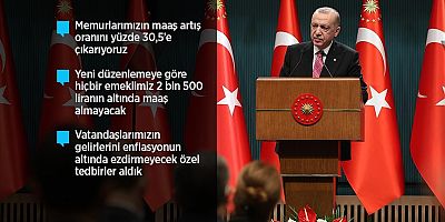 Cumhurbaşkanı Erdoğan'dan memur ve emekliye ek zam müjdesi
