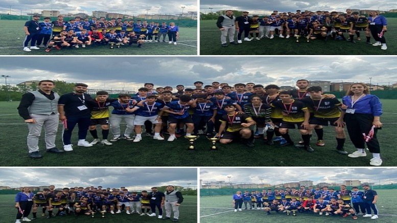 Tuzla’da düzenlenen Genç erkekler futbol kategorisinde Kale Okulları şampiyon oldu 