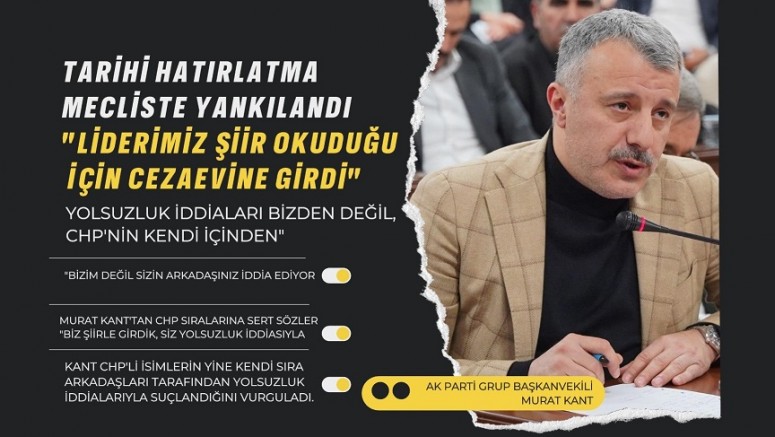 Meclis Kürsüsünden Net Mesaj: “Yolsuzluk İddiaları Bizden Değil, CHP’nin Kendi İçinden”