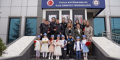 AÇEM’li Miniklerden Tuzla İlçe Emniyet Müdürlüğü’ne Polis Haftası Ziyareti