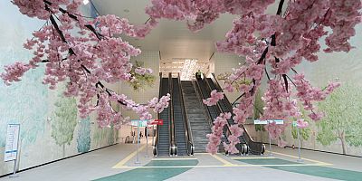 Başakşehir-Kayaşehir Metro Hattı'nda sanat galerisini andıran istasyon
