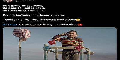 Tuzla Belediye Başkanı Dr. Şadi Yazıcı; “Çocukların Diliyle: Teşekkür Ederiz Tayyip Dede”