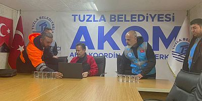Tuzla Belediyesi Hatay’a Koordinasyon Merkezi Kurdu