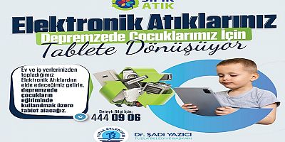 Tuzla Belediyesi’nden Deprem Bölgesindeki Çocuklar İçin Tablet Kampanyası