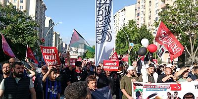 Tuzla’da vatandaşlar Gazze'ye destek yürüyüşü düzenledi 