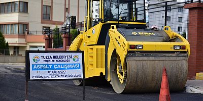 Tuzla’da Yılın İlk 8 Ayında Yaklaşık 32 Bin Ton Asfalt Serimi Yapıldı
