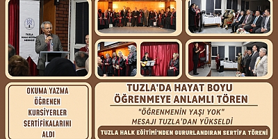 Tuzla Halk Eğitimi’nden Gururlandıran Sertifika Töreni