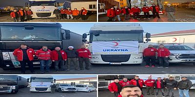 Tuzla Türk Kızılay'ından Ukrayna'ya 2 Tır Yardım