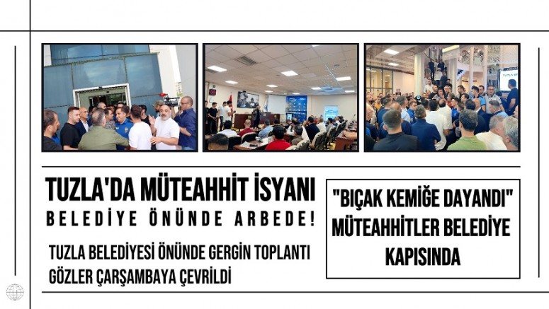 Tuzla Belediyesi Önünde Gergin Toplantı: Gözler Çarşamba’ya Çevrildi